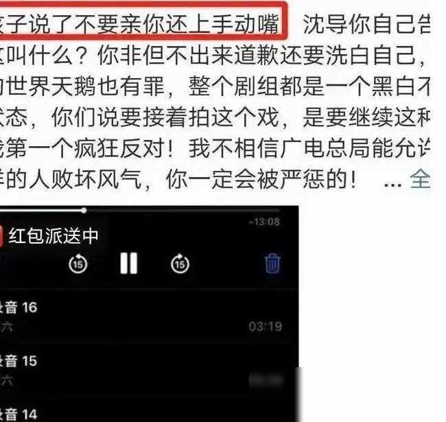 陪睡门录音曝光,沈导形象崩塌!女演员爆料聊天记录